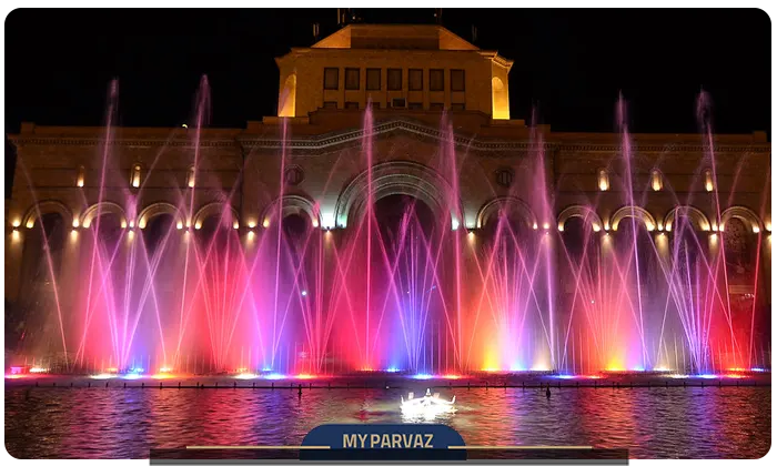 Musical fountains at Republic Square, Yerevan